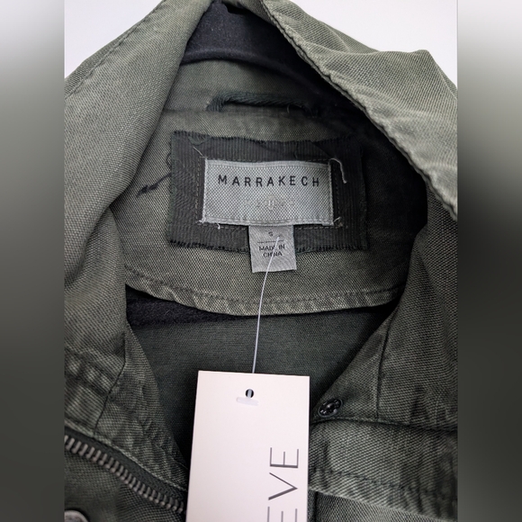 NWT Marrakech Camp Utility Jacket Small Green Lyocell Linen Blend - Picture 5 of 9